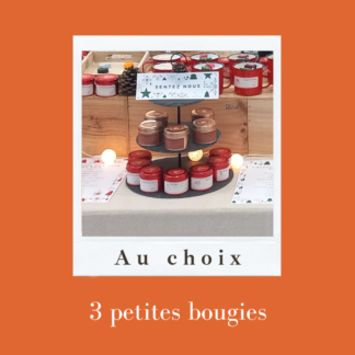 3 petites bougies au choix